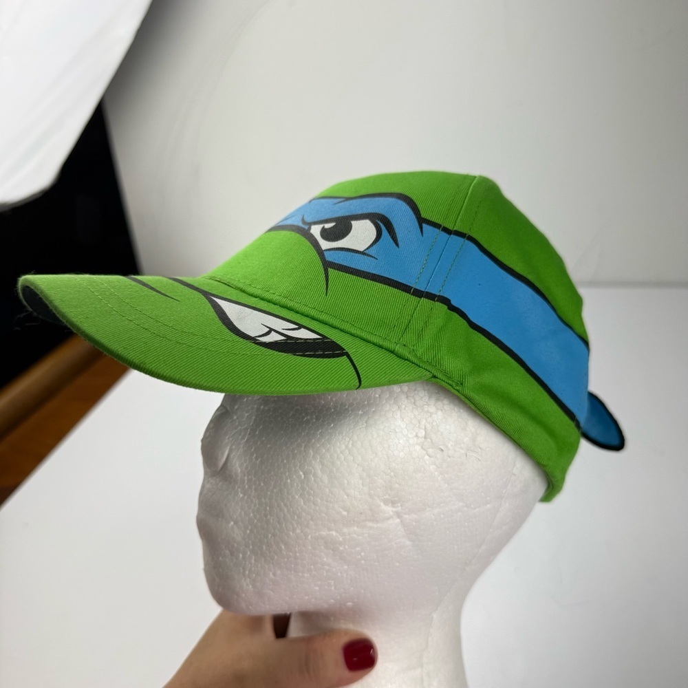 Teenage Mutant Ninja Turtles Leonardo Ball Cap Green Blue Hat Adult One Size - Picture 2 of 5